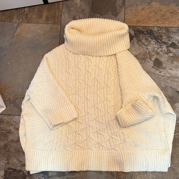Ann Taylor Sweaters - Ann Taylor Cream Cable Knit Turtleneck Sweater